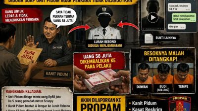 SKANDAL HUKUM MOJOKERTO: Rp58 JUTA DIDUGA JADI “KUNCI DAMAI”, DIBANTAH, DIKEMBALIKAN, LALU TIBA-TIBA PENANGKAPAN! ADA APA DI BALIK UNIT PIDUM?